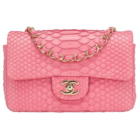 chanel pink python bag|chanel python bags 2019.